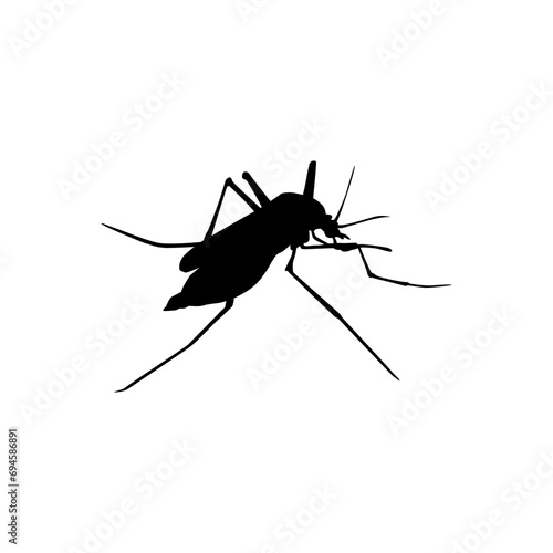 Mosquito Silhouette, can use for Art Illustration Pictogram, Website, and Graphic Design Element. Vector Illustration © Berkah Visual