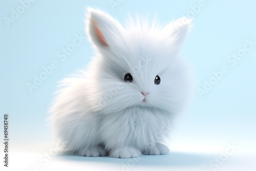 Adorable White Bunny in Soft Lighting