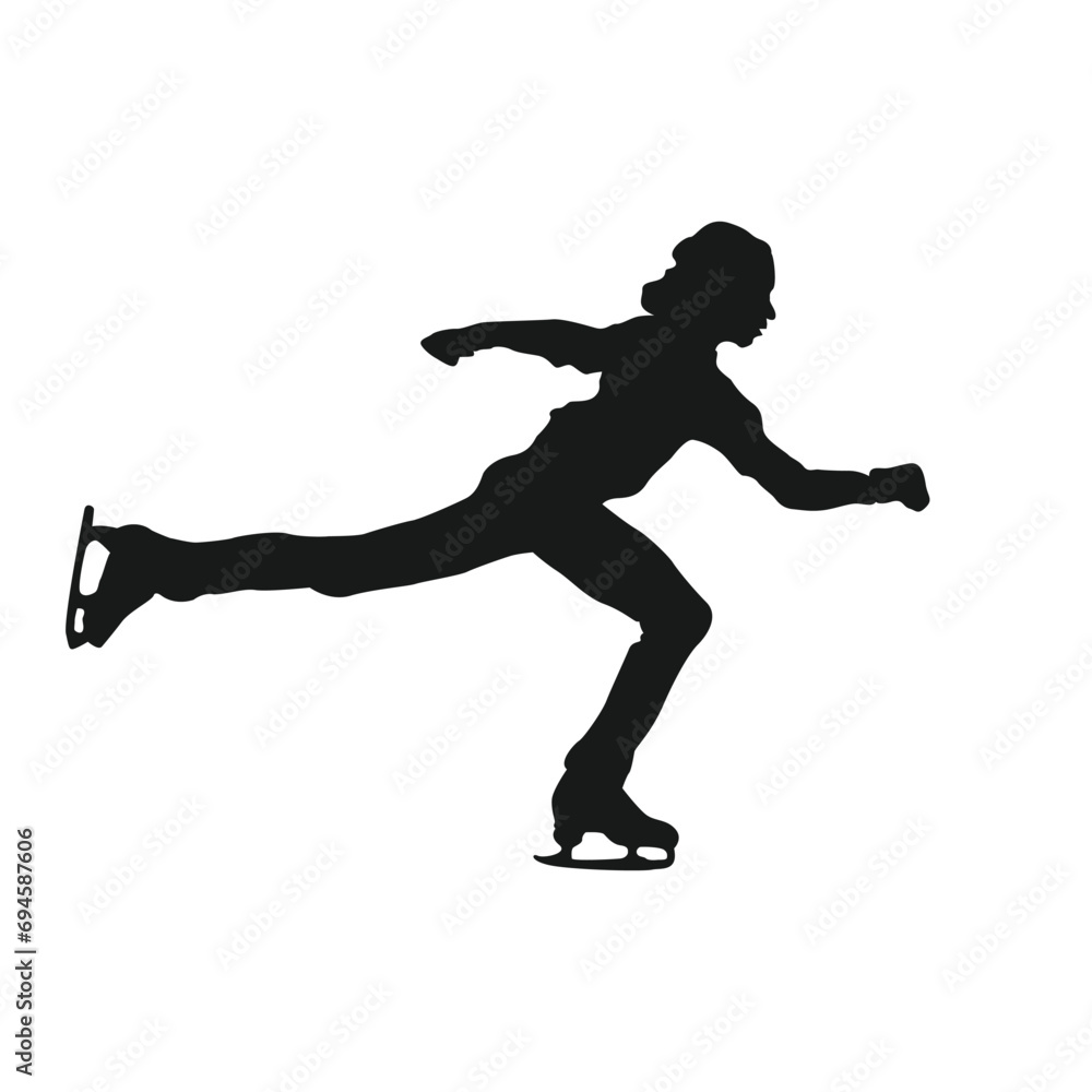 figure skating sport icon vector illustration design