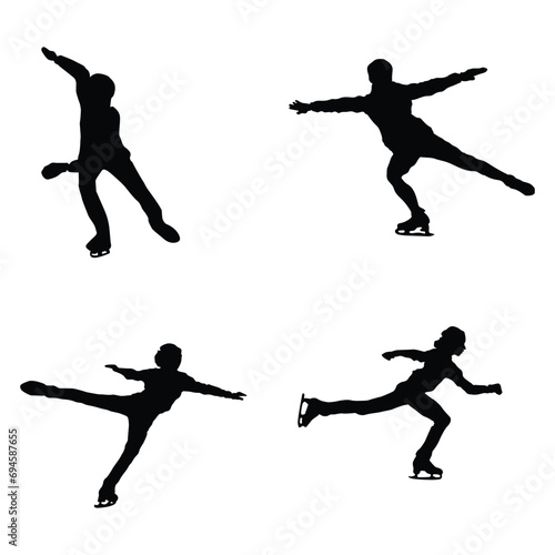 figure skating sport icon vector illustration design