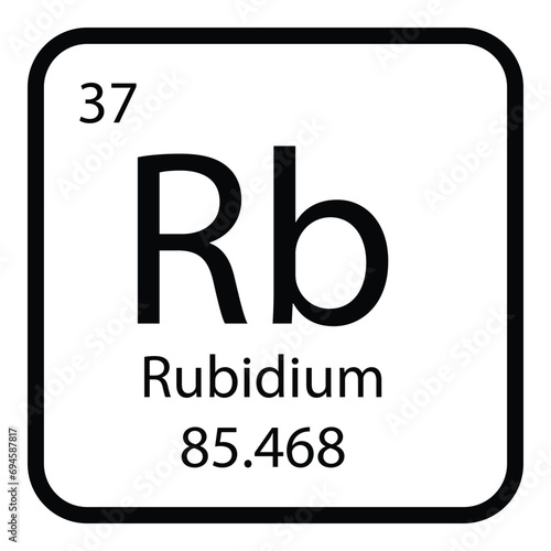 Rubidium icon vektor