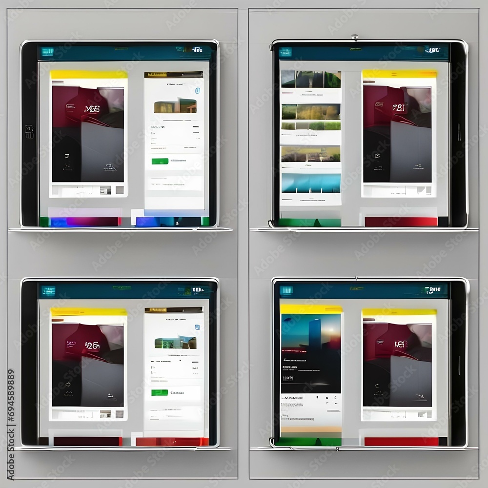 A tablet device with a customizable app interface mockup1 A tablet device with a customizable app interface mockup1