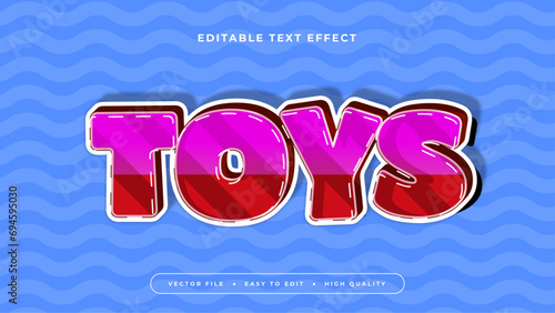 Colorful toys 3d editable text effect - font style