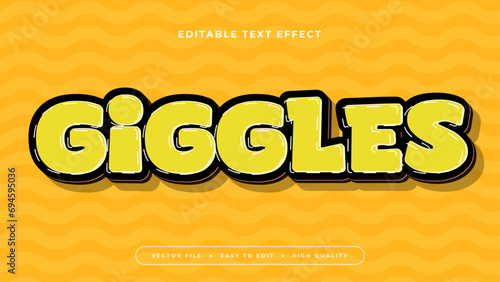 Colorful giggles 3d editable text effect - font style