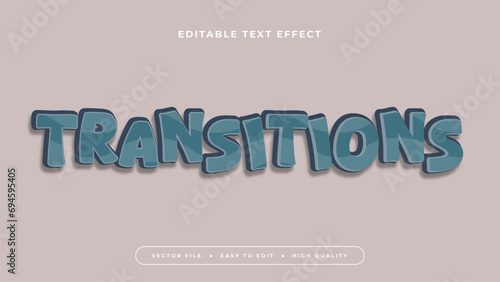 Brown green transition 3d editable text effect - font style