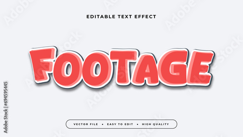 Pink white and grey footage 3d editable text effect - font style