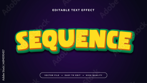 Colorful sequence 3d editable text effect - font style