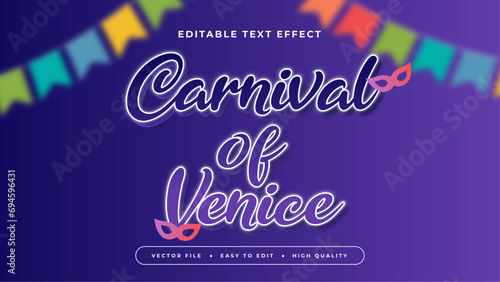 Coloeful carnival of venice 3d editable text effect - font style
