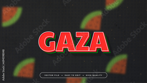 Colorful gaza 3d editable text effect - font style