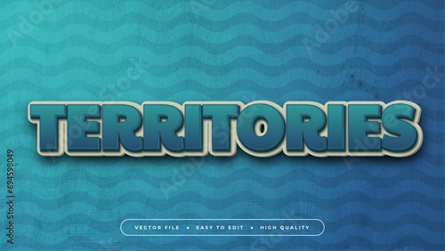 Colorful territories 3d editable text effect - font style