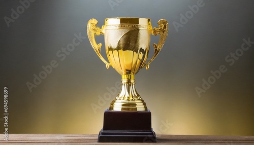 Gold trophy close up