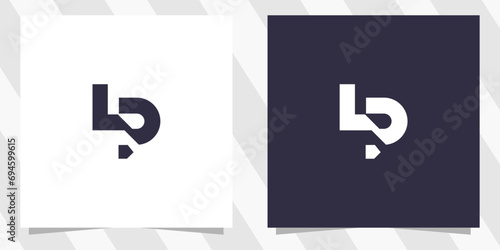 letter lp pl logo design photo