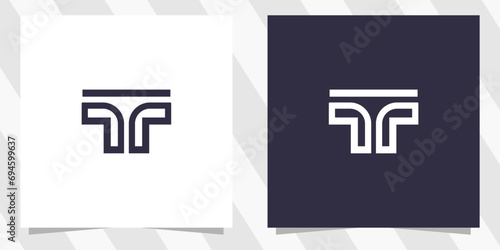 letter tt logo design vector photo