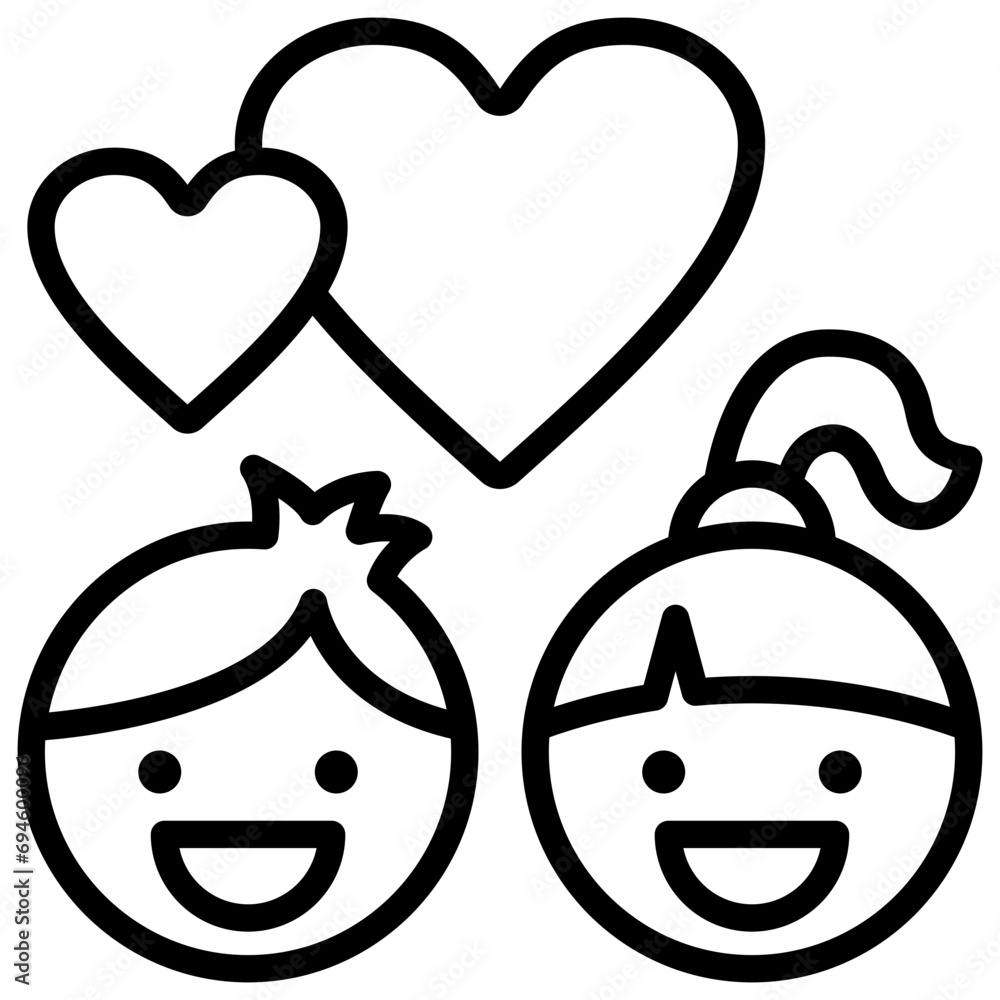 Love Outline Icon Love Outline Icon