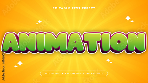 Colorful animation 3d editable text effect - font style