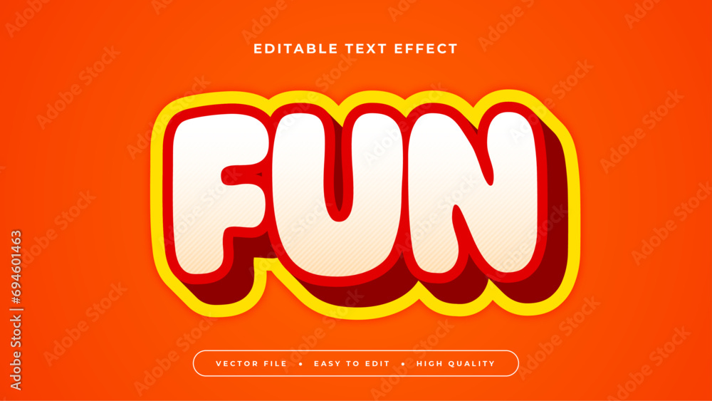 Obraz premium Colorful fun 3d editable text effect - font style