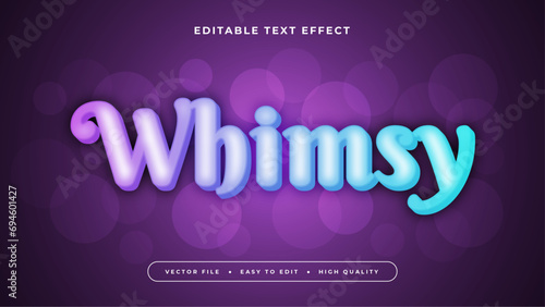Colorful whimsy 3d editable text effect - font style