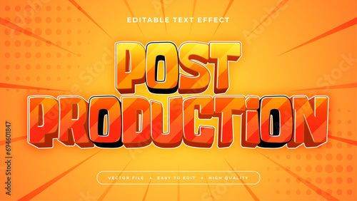 Colorful post production 3d editable text effect - font style