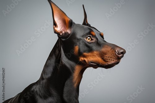 Doberman pinscher dog