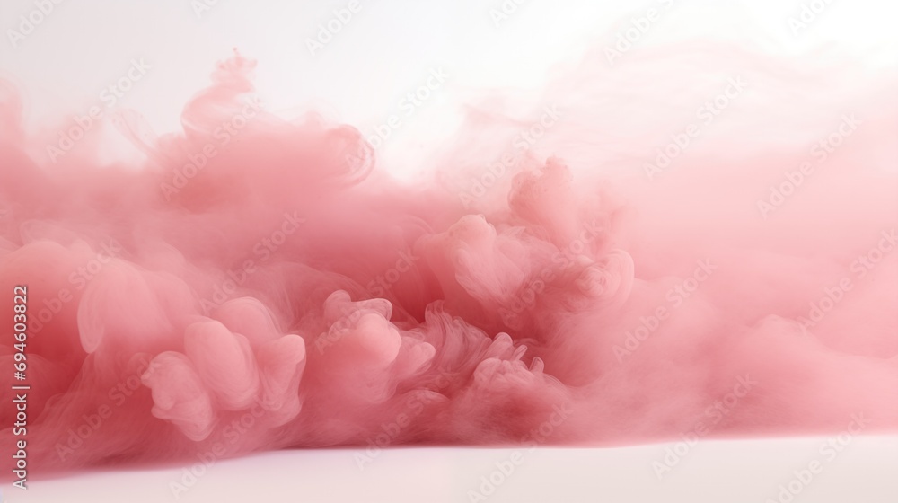 Pink smoke on a white background. Pink smoke on a white background.