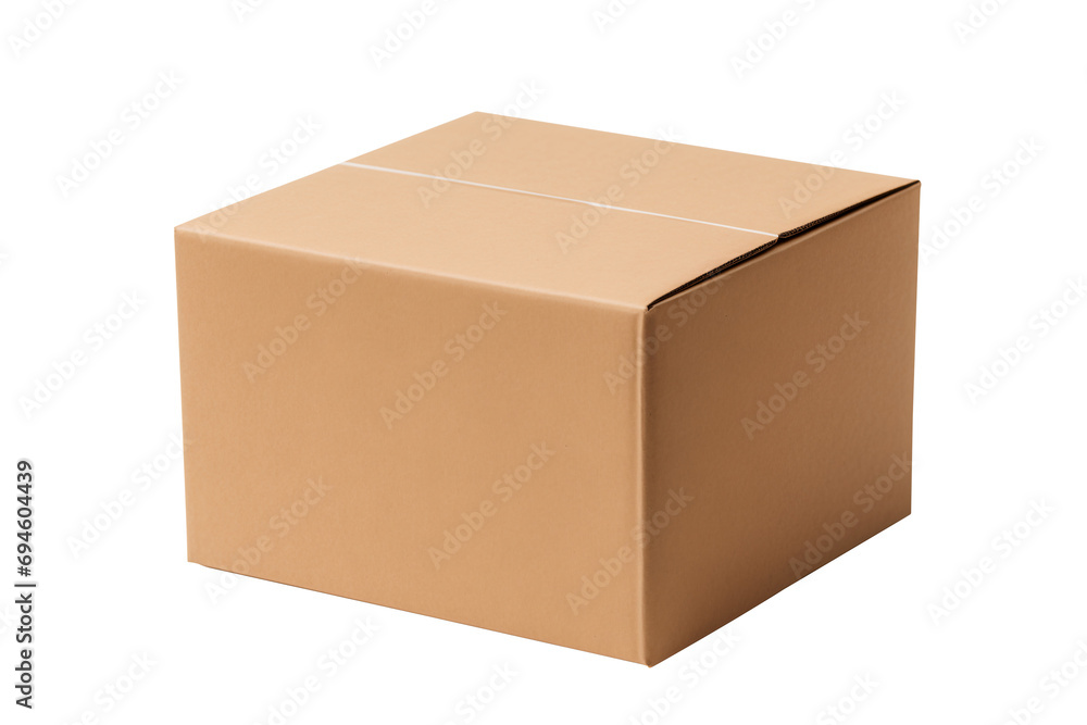 Paper box, Packaging box, Delivery box. Close up. Transparent background. PNG. Generative AI Paper box, Packaging box, Delivery box. Close up. Transparent background. PNG. Generative AI