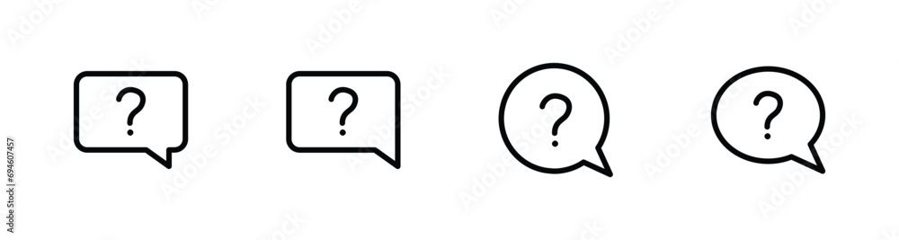 Question icon set vector for web, ui, and mobile apps
