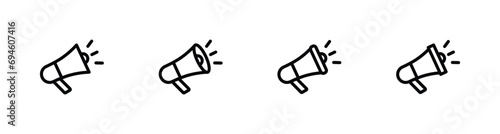 Megaphone icon set vector illustration