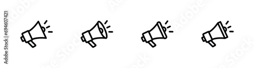 Megaphone icon set vector illustration