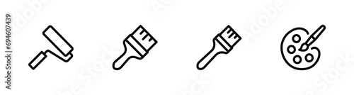 Set of Brushes and Painting icon Vector For Web and mobile apps