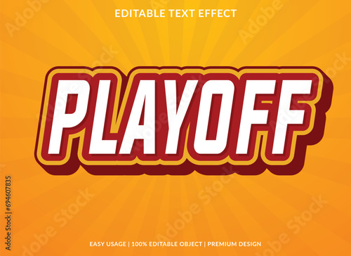 Fotografia playoff editable text effect template use for business brand and logo