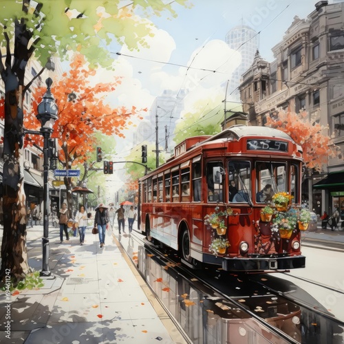 City Life  A Watercolor Painting