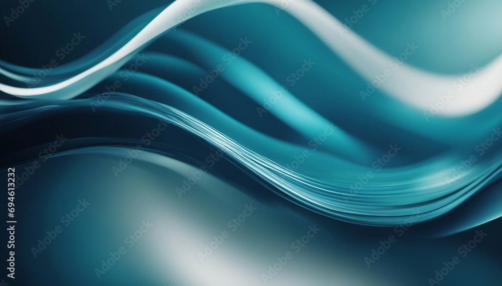 Obraz premium abstract blue background with smooth wave lines 