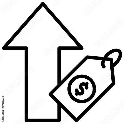 Higher Price Outline Icon