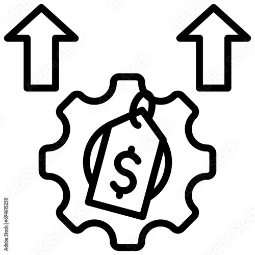 Price Development Outline Icon