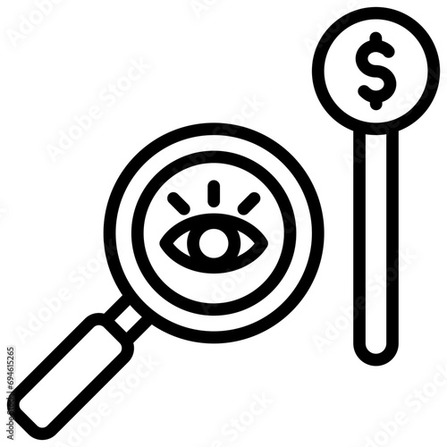 Visibility Of Bids Outline Icon