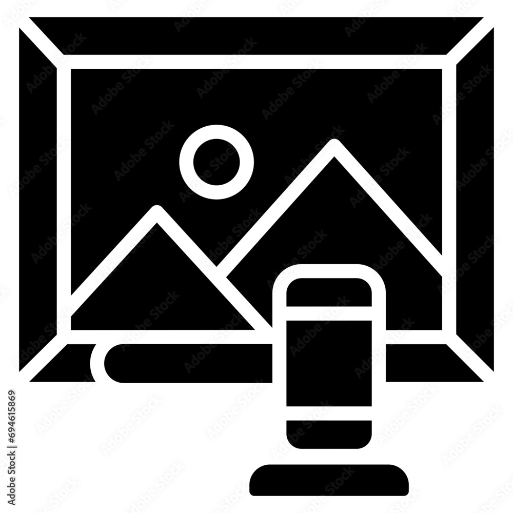 Paintings Glyph Icon Paintings Glyph Icon