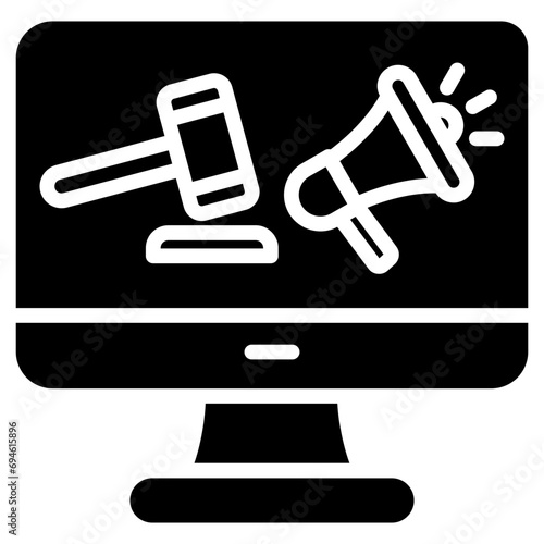 Online Advertising Glyph Icon