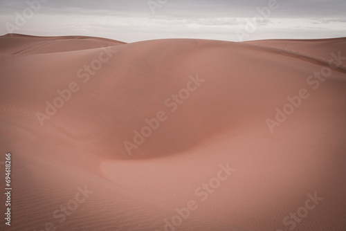 The sand waves of an interesting shape in the desert next to Wuhai  China