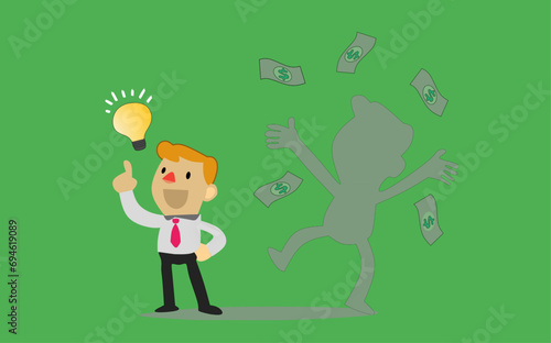 Design person with money