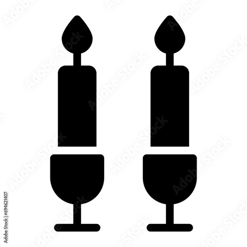 candles glyph icon