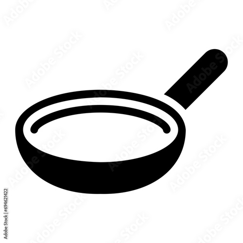 frying pan glyph icon