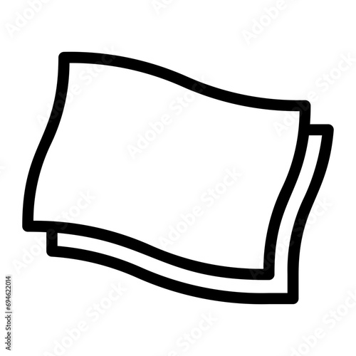 napkin line icon