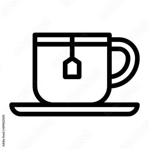 teacup line icon