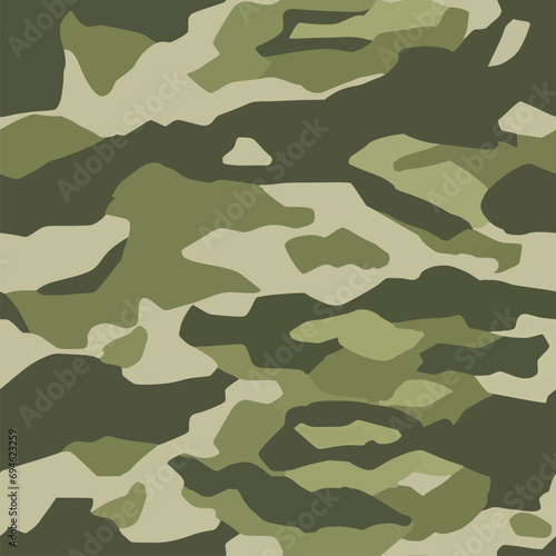 Contemporary Urban Camouflage Vector Military Textile Print, Abstract Army Style Modern Fabric Template