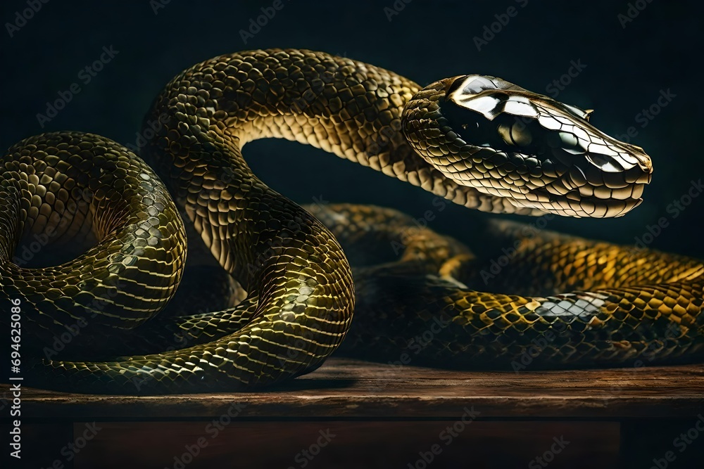 close up of a snake in a studio close up of a snake in a studio