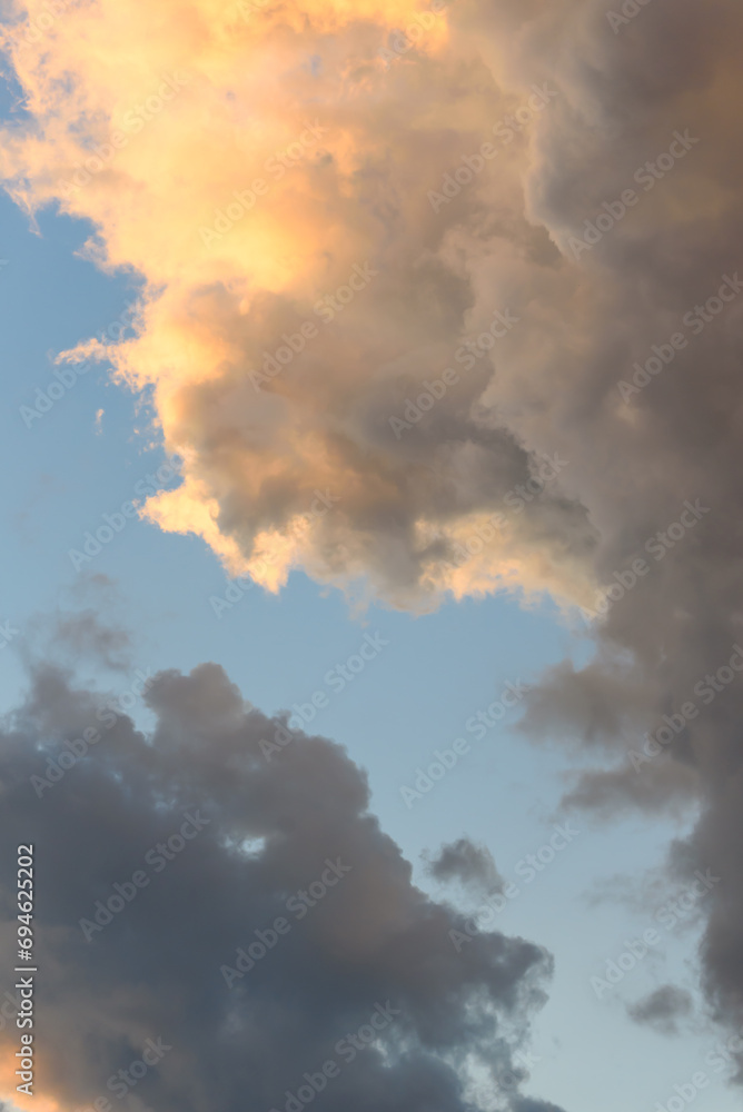 Background of sky and clouds in evening natural weather