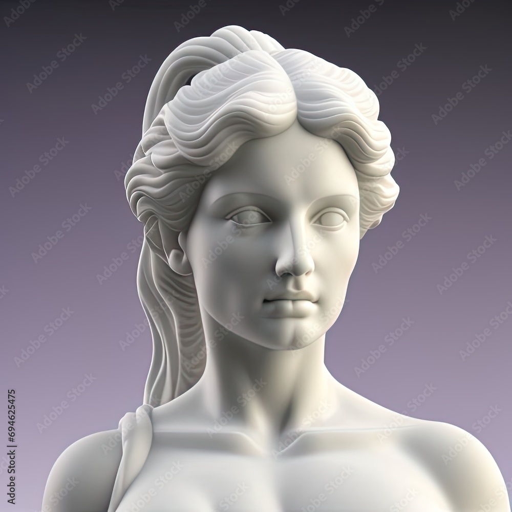 Colorful Greek bust suspended, a marble statue of a beautiful woman lady body, canova sculpture, full character art Colorful Greek bust suspended, a marble statue of a beautiful woman lady body, canova sculpture, full character art