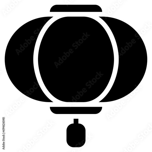Paper lantern heart icon with glyph style and pixel perfect base. Suitable for website design, logo, app and UI. Based on the size of the icon in general, so it can be reduced.