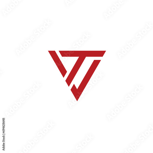 letter vt logo design photo