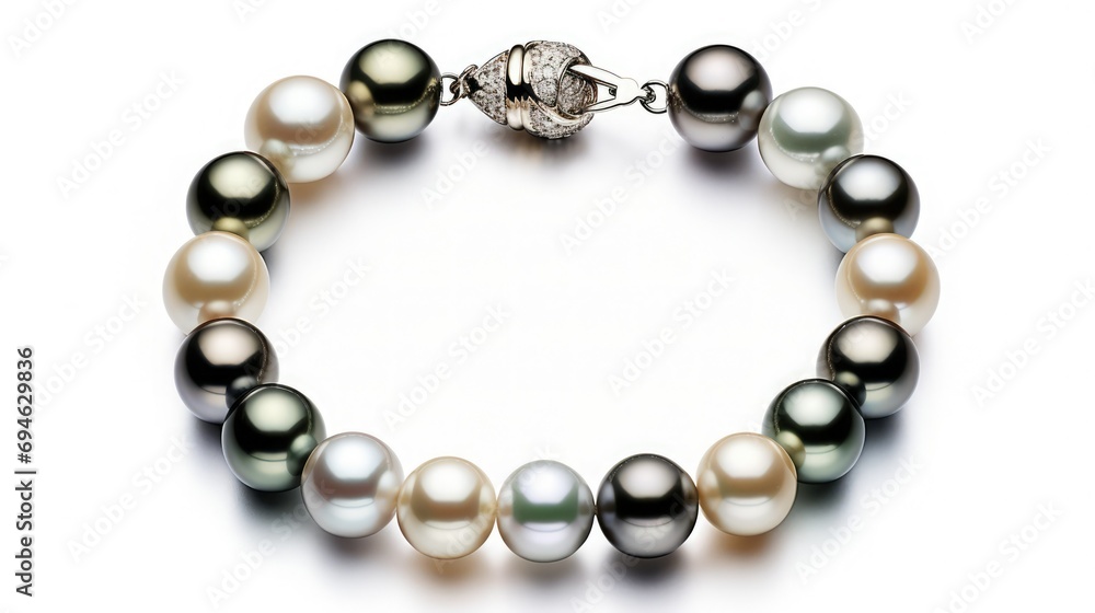 Southsea pearl bracelet, luxury jewelry on the show case Southsea pearl bracelet, luxury jewelry on the show case